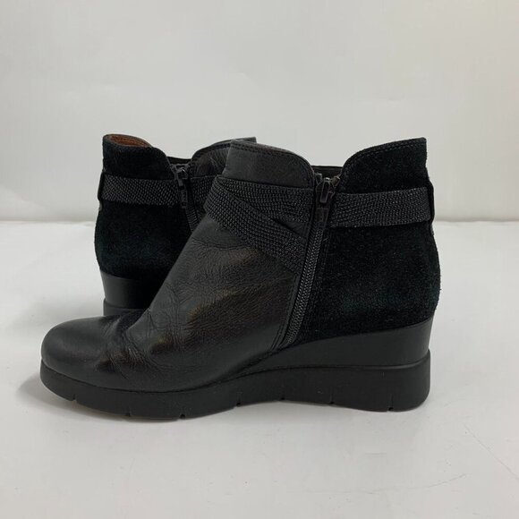 Hispanitas Women's Larae Leather Cross Buckle Heeled Boot Size 7.5/38 - Picture 3 of 15